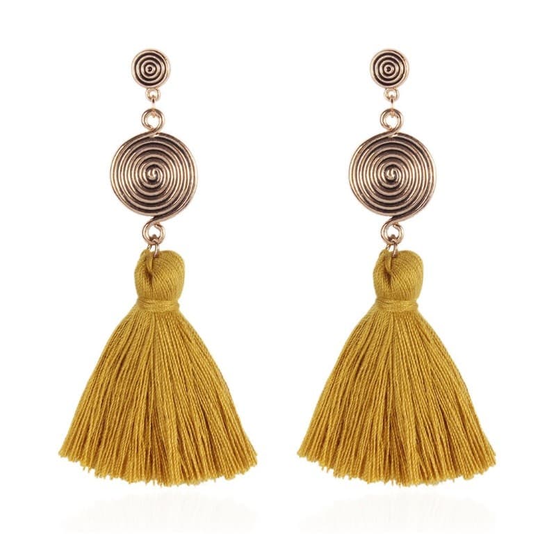 Kolczyki wiszące chwosty K1167ZO