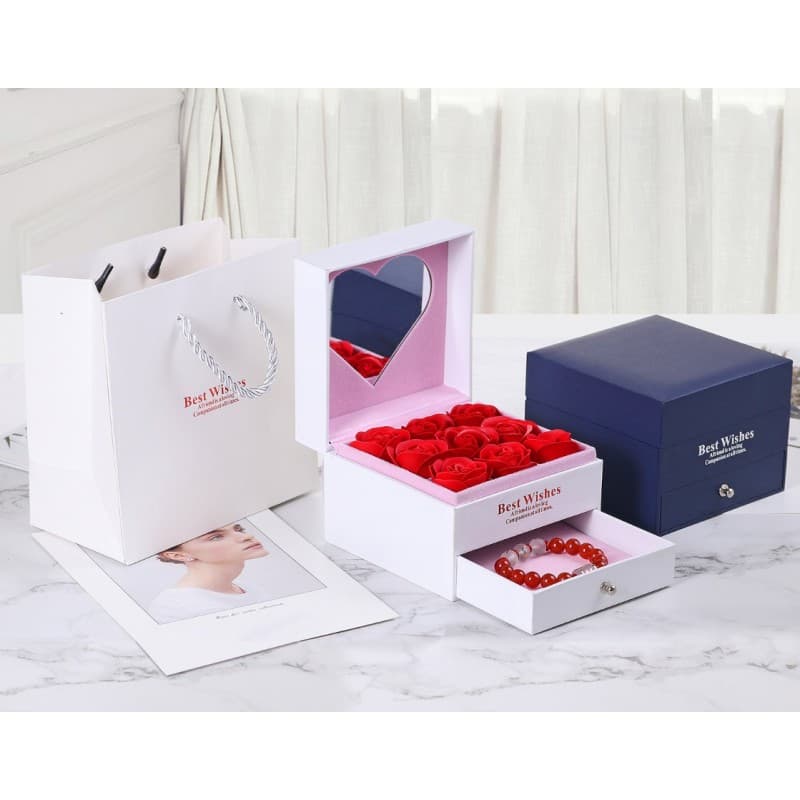 Pudełeczko na biżuterię mydlana Wieczna Róża PDOZ22