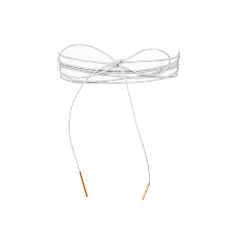 naszyjnik choker biel N298B