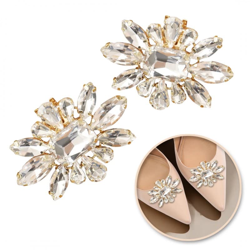 Klipsy do butów z kryształkami 2 szt. KDB53