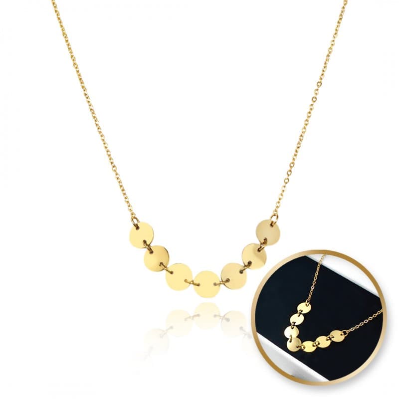 Naszyjnik stal chirurgiczna złoty NST1027