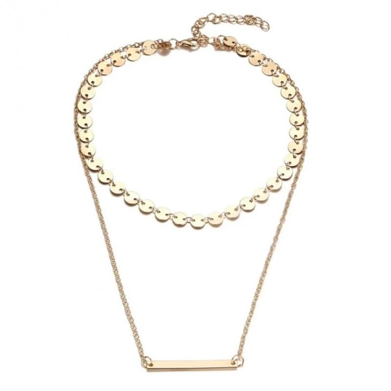 Naszyjnik delikatny Blaszka choker złoty N584Z