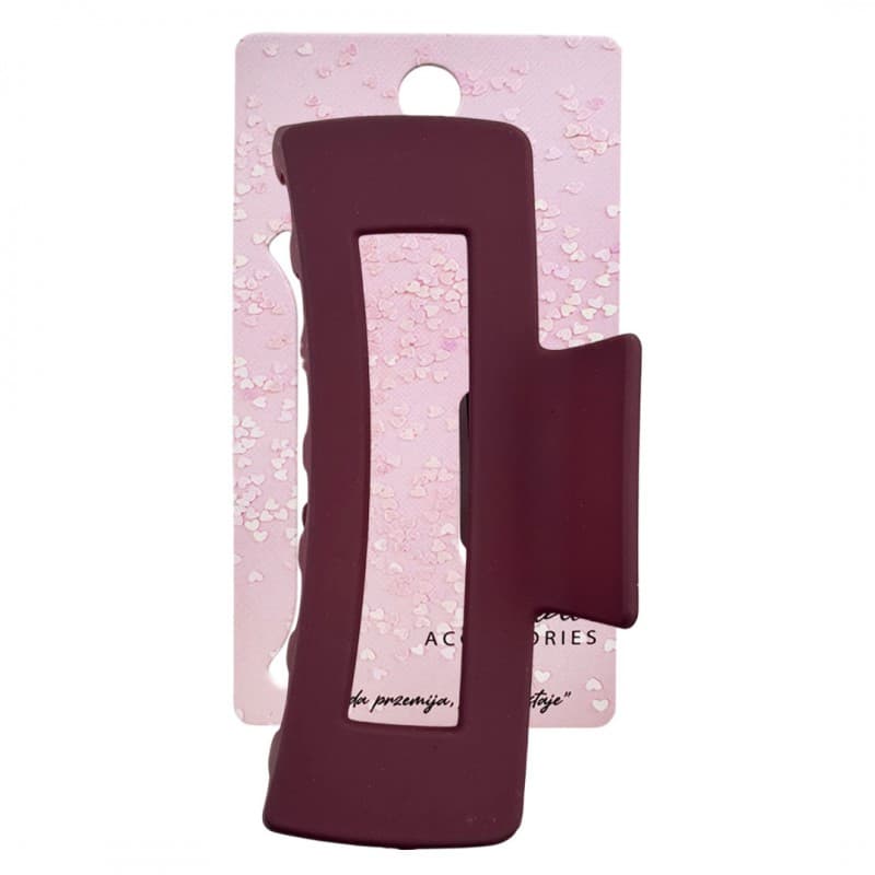 Spinka do włosów klamra XL bordowa 10 cm SP128BOR