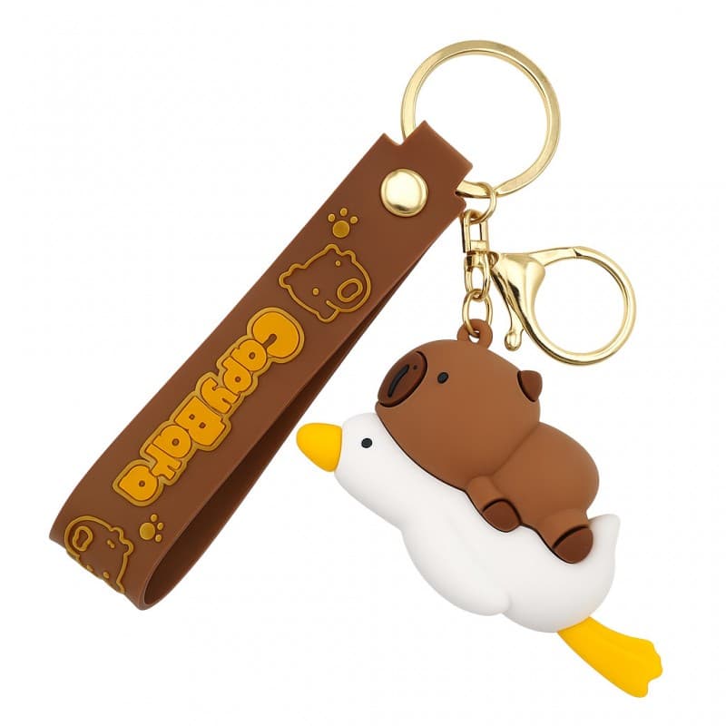 Brelok do kluczy kapibara z gąską CAPYBARA BRL378