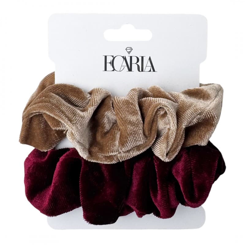 Zestaw 2 welurowych gumek do włosów, frotki GUM194