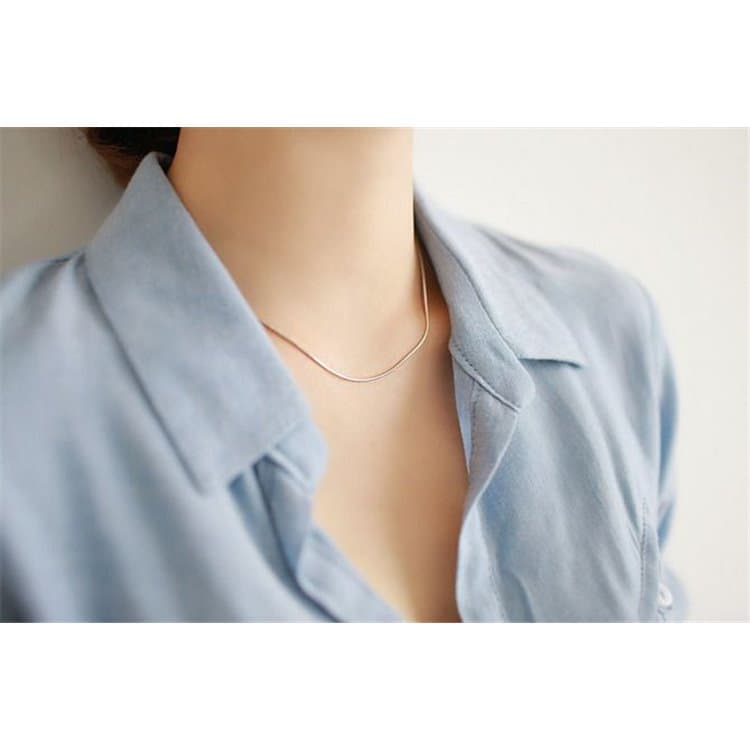 NASZYJNIK ŻYŁKA DELIKATNA srebrna