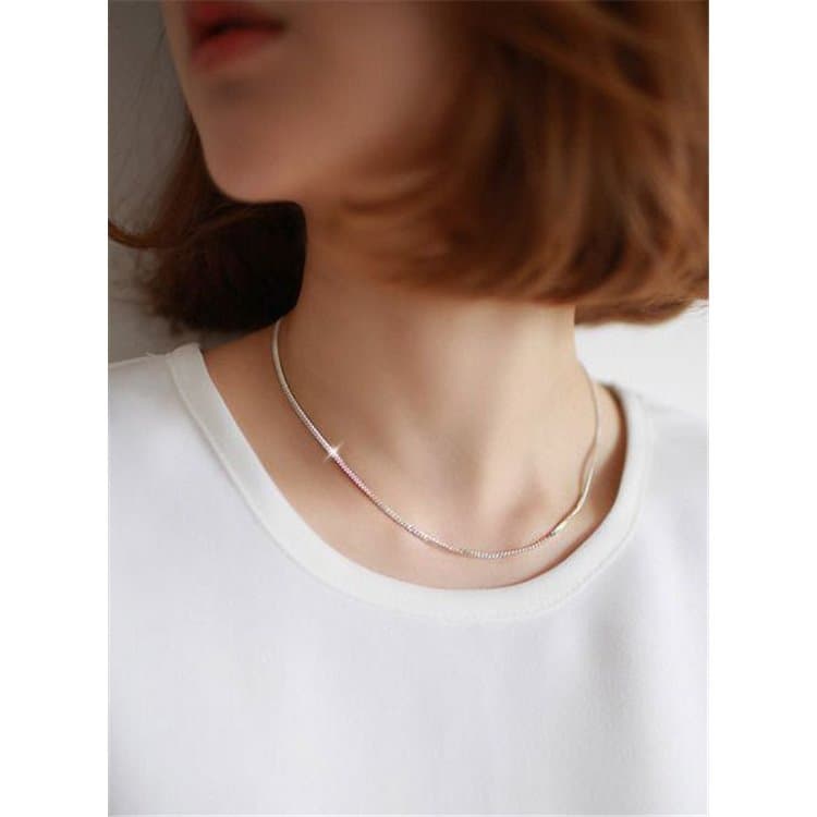 NASZYJNIK ŻYŁKA DELIKATNA srebrna