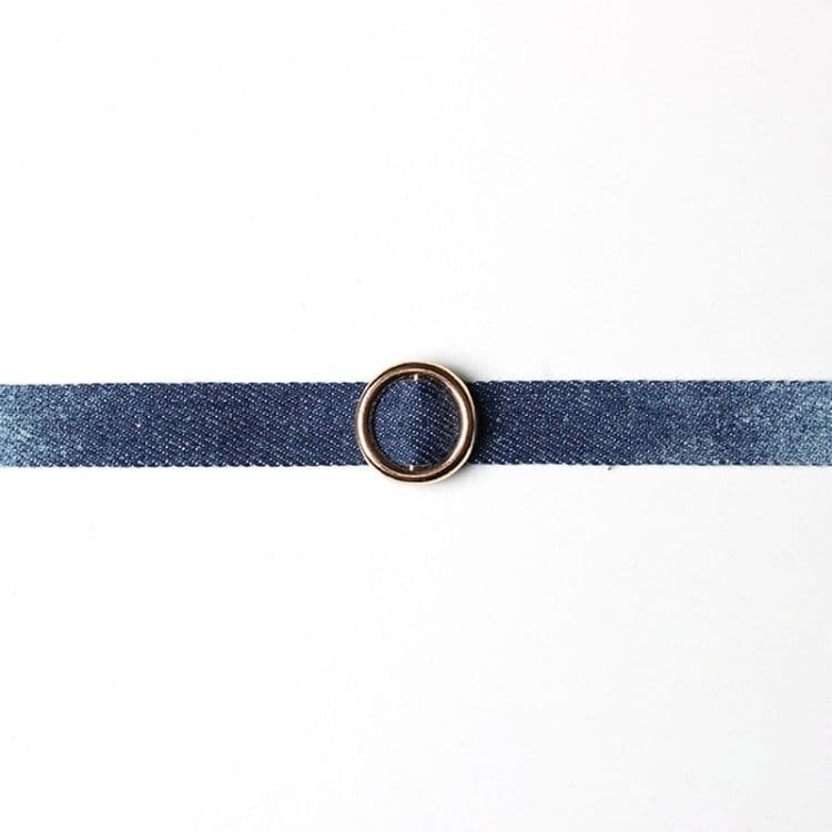 NASZYJNIK DENIM CHOKER Z KÓŁECZKIEM - N470
