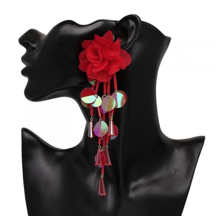 KOLCZYKI FRĘDZLE K883CZE